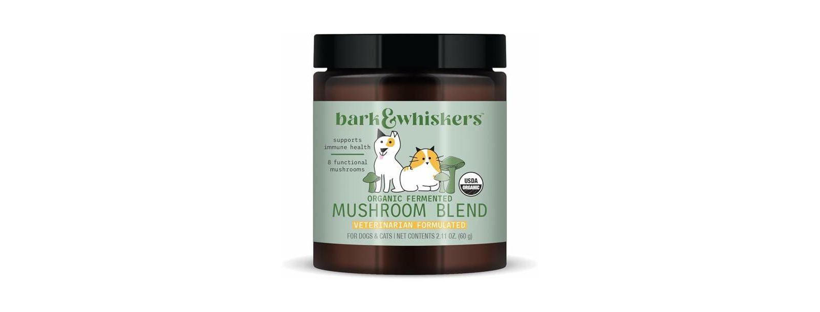 Смесь ферментированных грибов Bark & Whiskers для собак и кошек, 2.11 oz (60g)
