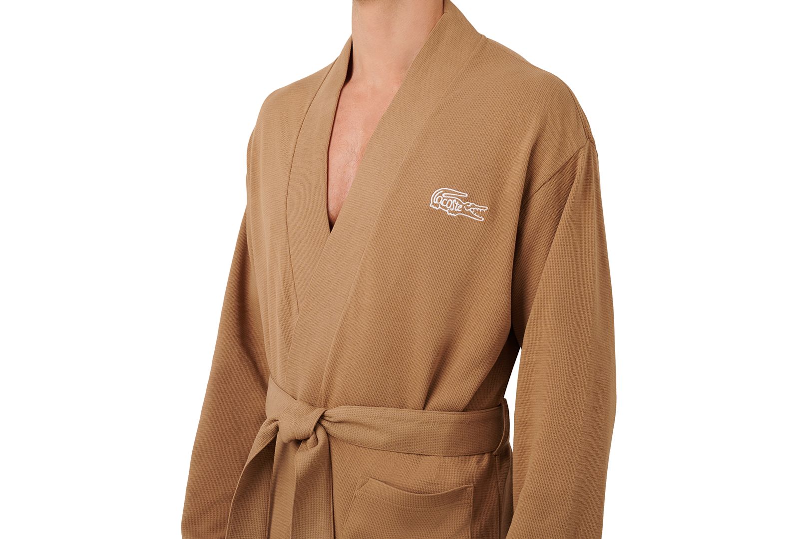 Lacoste Men's Waffle-Knit Thermal Robe