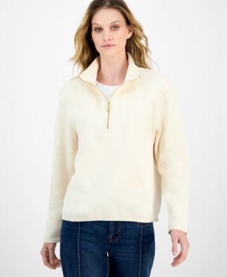Nautica Women's Sweater Fleece Quarter-Zip Jacket