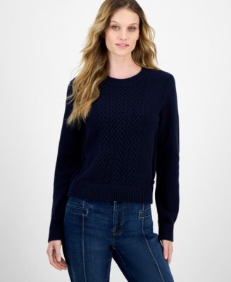 Женский джемпер Nautica Cotton Heart Cable Crewneck