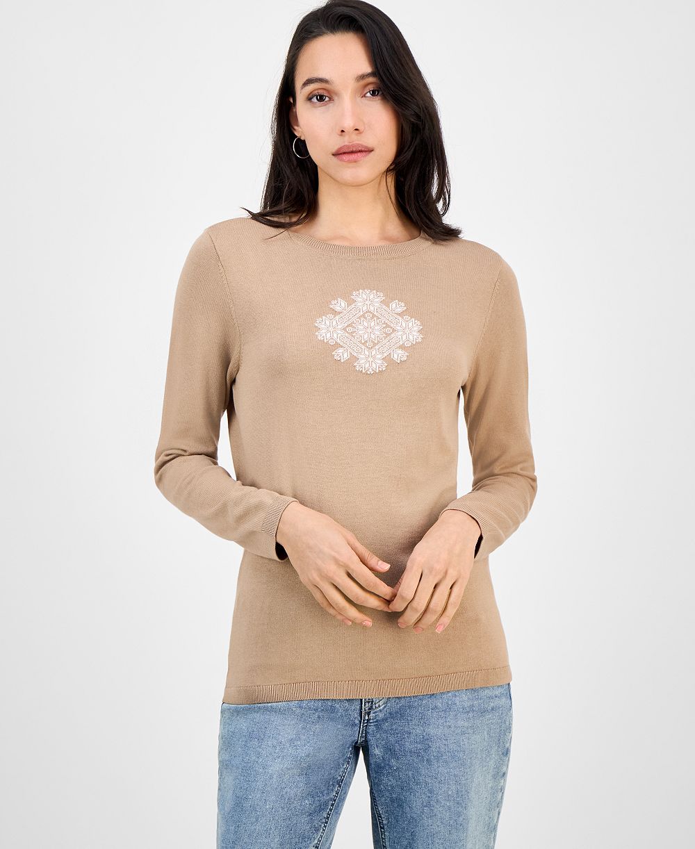 Женский свитер Nautica Cotton Snowflake