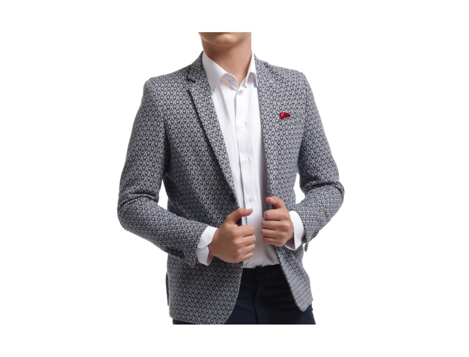 Блейзер Elie Balleh Boys Slim Fit Geometric Brocade