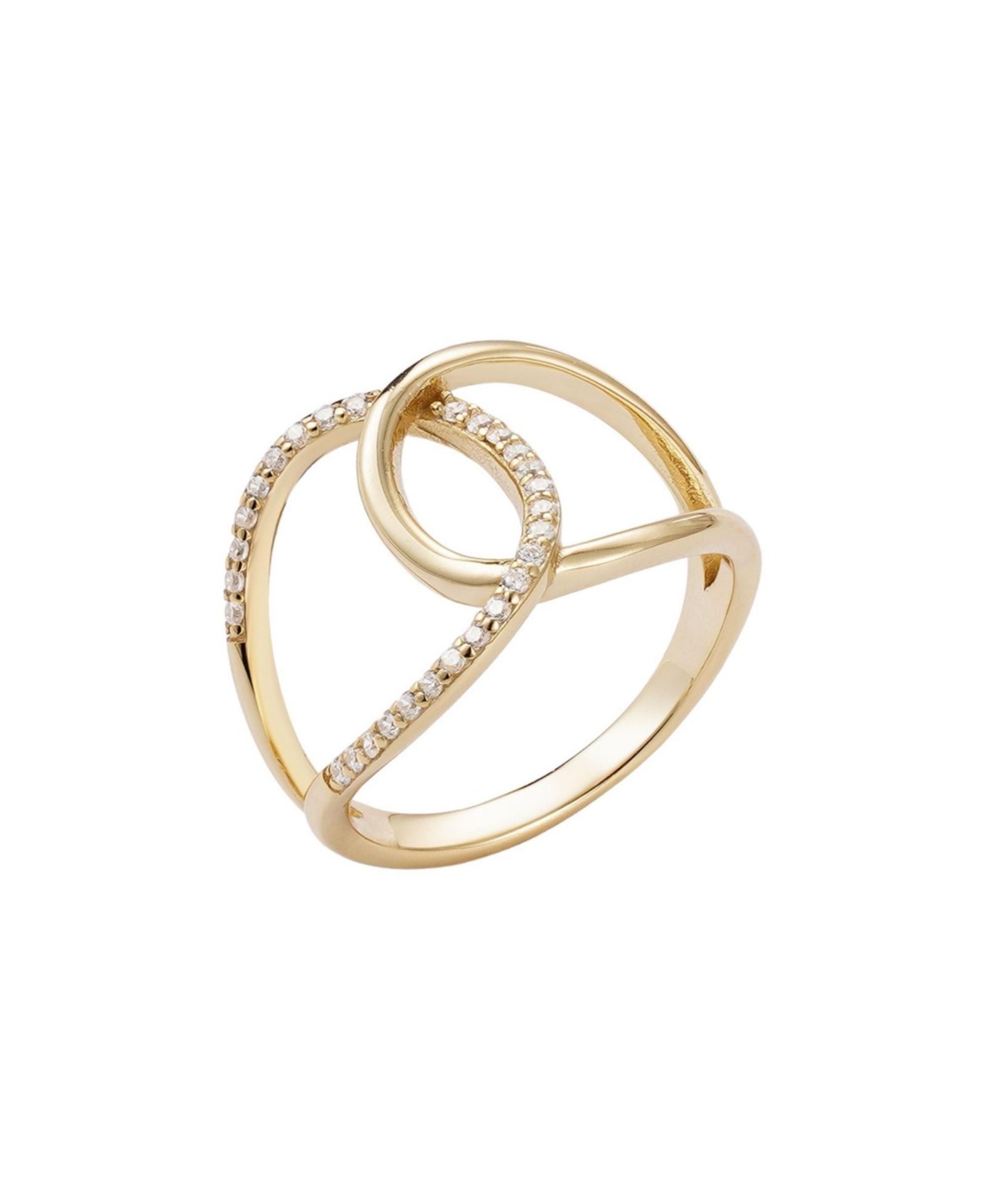 Adornia Fine Vermeil .925 Sterling CZ Tall Infinity Ring