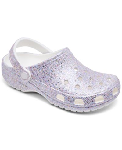 Детские сабо Crocs Big Girls Glitter Classic, блестящие