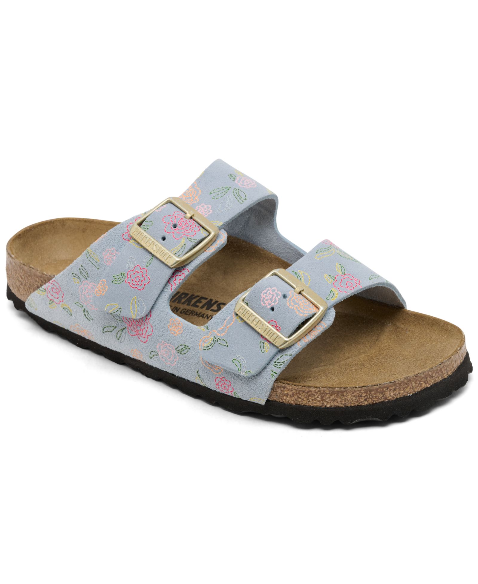 Birkenstock женские замшевые кожаные сандалии Arizona с цветочным принтом от Finish Line