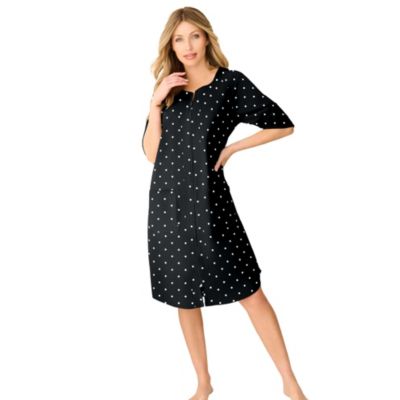 Dreams & Co. Plus Size Dreams and Co. Короткая махровая рубашка на молнии