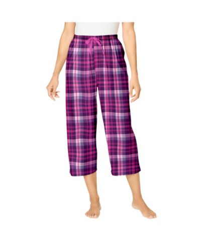 Dreams & Co. Plus Size Dreams and Co. Woven Sleep Capri Pant