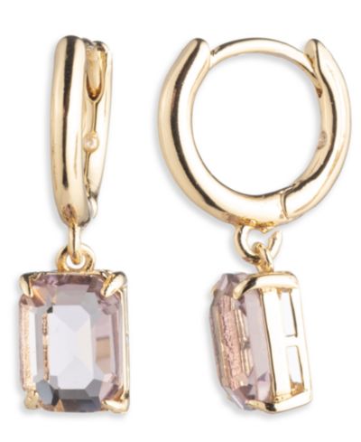 Lauren Ralph Lauren Серьги-кольца Glass Stone Drop Huggie