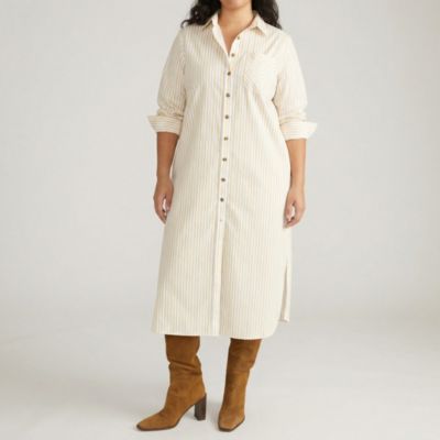 Universal Standard Women's Plus Size Odeon Stretch Poplin Shirtdress