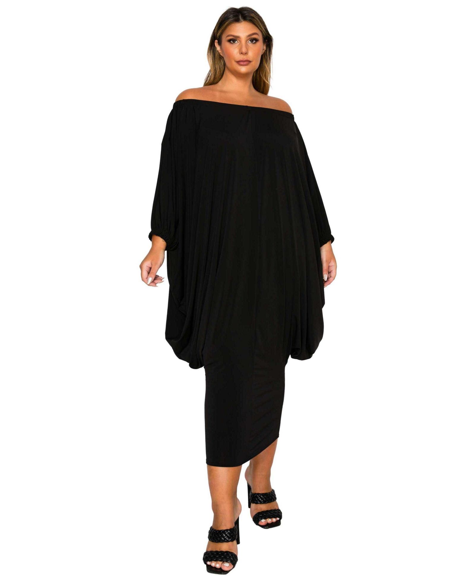 Женское платье L I V D Plus Size Eero Off Shoulder Taper Hem