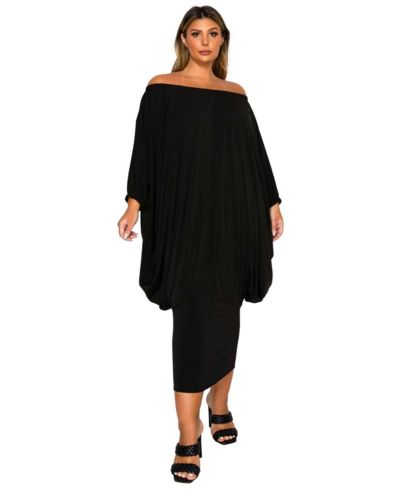 Женское платье L I V D Plus Size Eero Off Shoulder Taper Hem