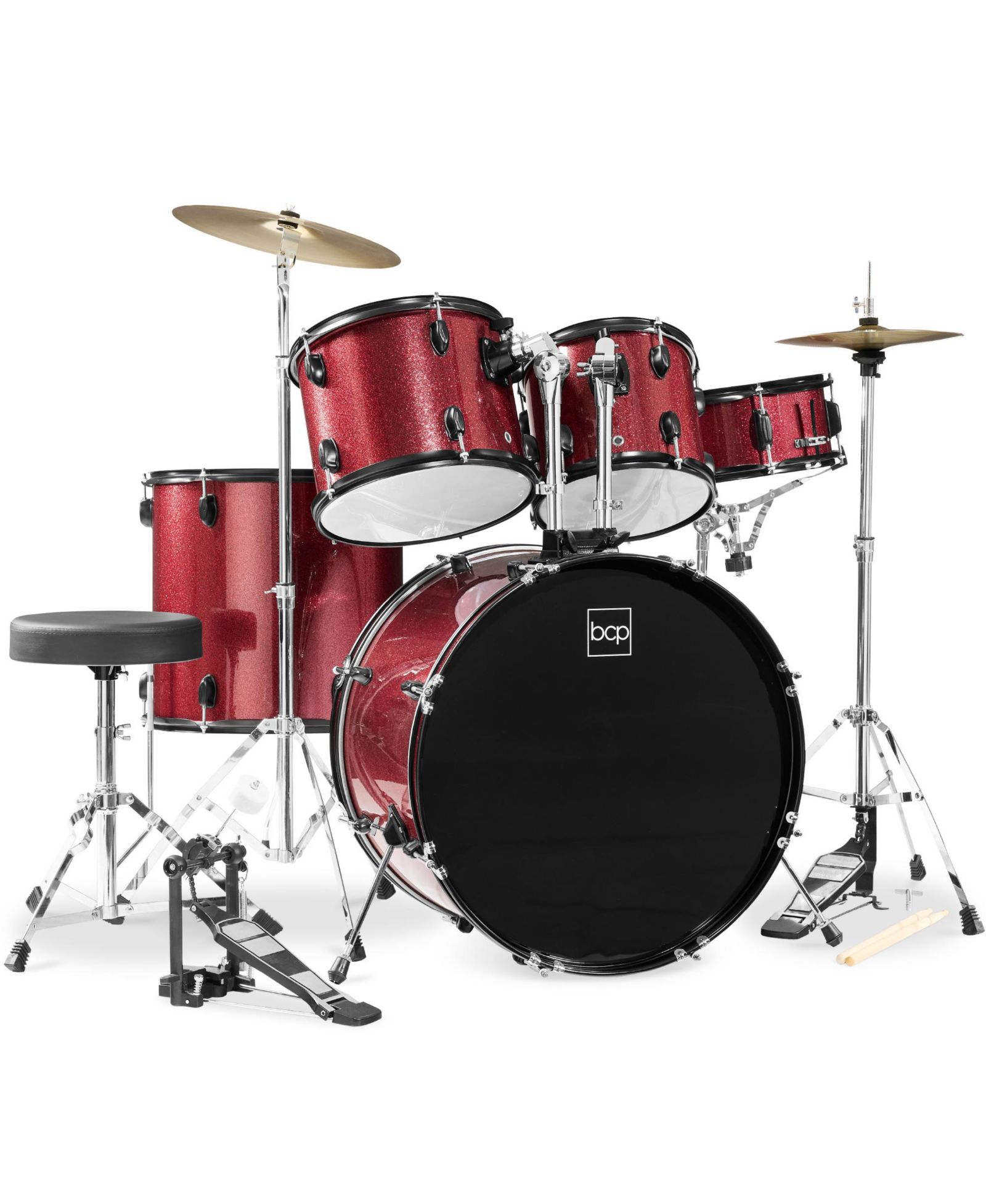 Best Choice Products Beginner Acoustic 5-Piece Drum Set, Ages 18+