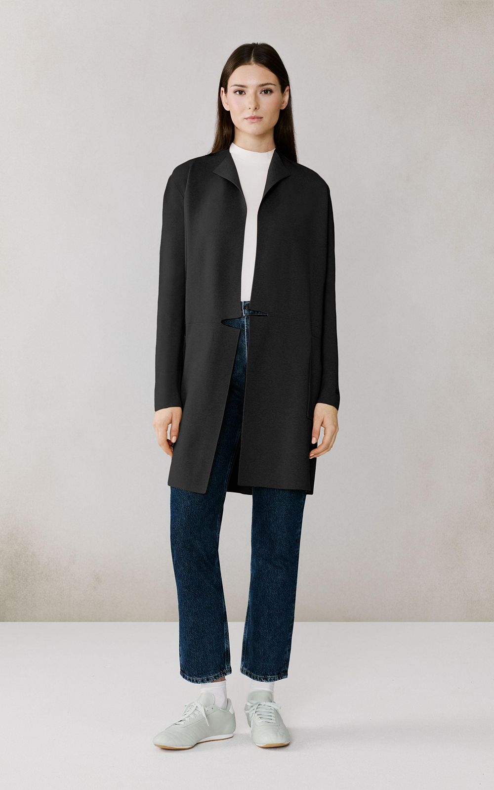 Кардиган Soia & Kyo Women's Benela Mid-Thigh-length с лацканами
