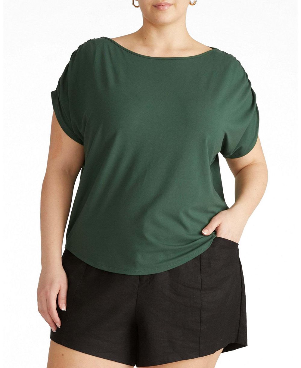 Universal Standard Plus Size Divine Jersey Gathered Tee