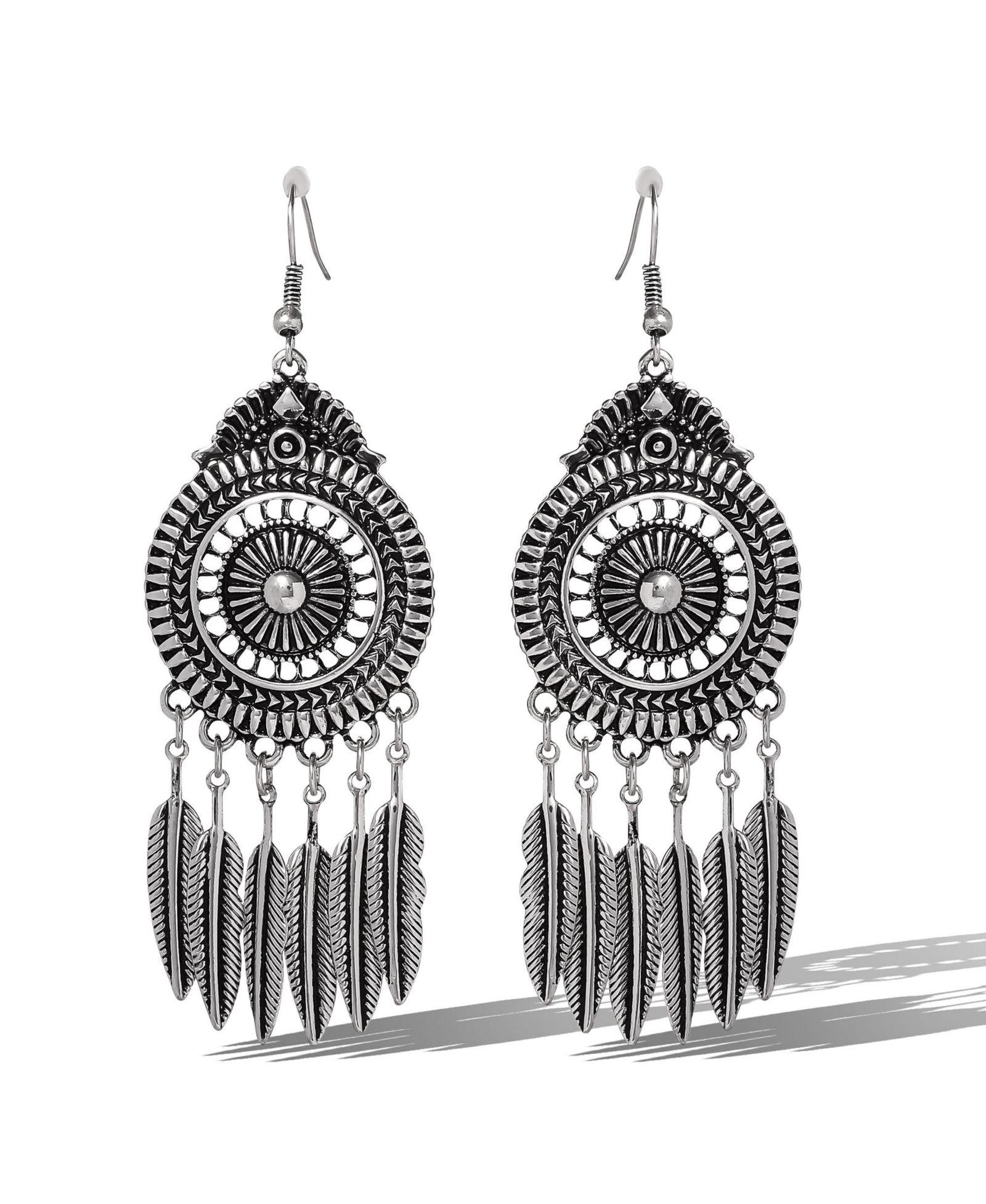 Серьги Jessica Simpson Boho Feather Statement Drop