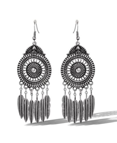 Серьги Jessica Simpson Boho Feather Statement Drop
