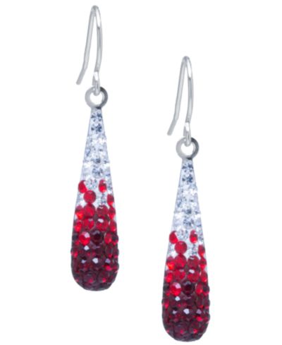 Серьги-подвески Crystal Pavé Tear-Shape из стерлингового серебра