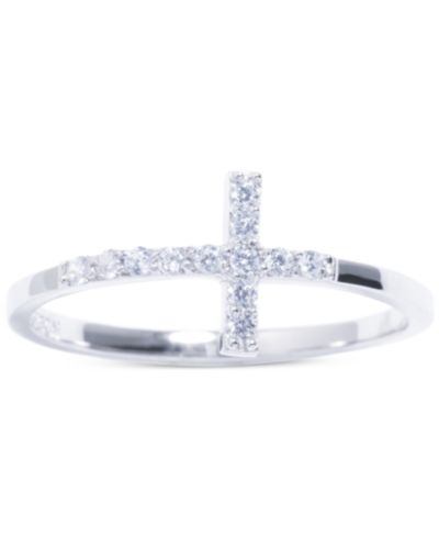 Тонкое кольцо Pavé Crystal из стерлингового серебра с золотым напылением