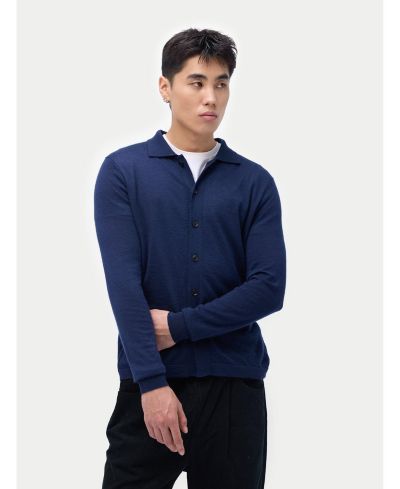 Gobi Cashmere Мужской кардиган Cashmere Silk Polo-Neck