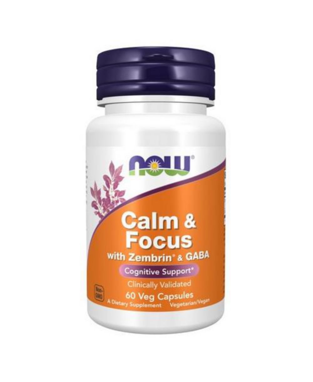 Now Foods Calm & Focus With Zembrin, 60 веганских капсул