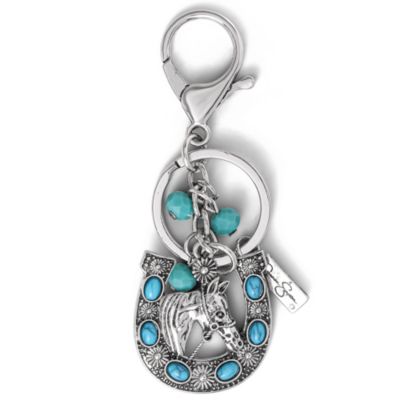 Брелок Jessica Simpson Horseshoe and Star с бирюзовыми подвесками
