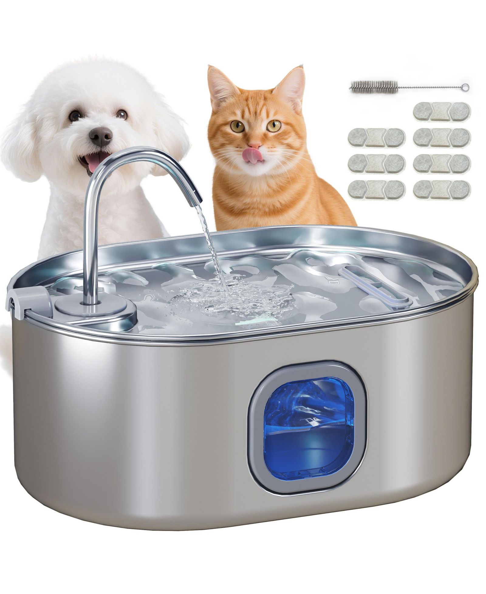 Водопад для кошек PawHut из нержавеющей стали, 246 oz. / 7L