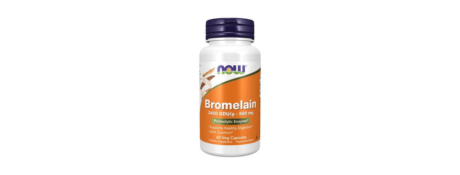 Бромелаин Now Foods, 2400GDU/500 mg, 60 вегетарианских капсул