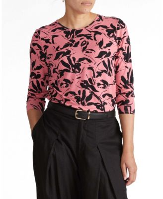 Pink sgraffito print