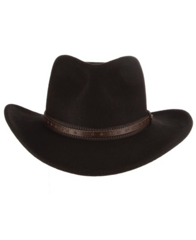 Scala Men's Wool Felt Outback Overlay Hat