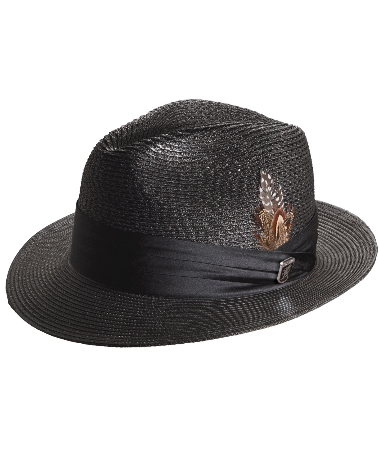 Stacy Adams мужская фетровая шляпа Milan Fedora сплошного цвета с вентиляцией