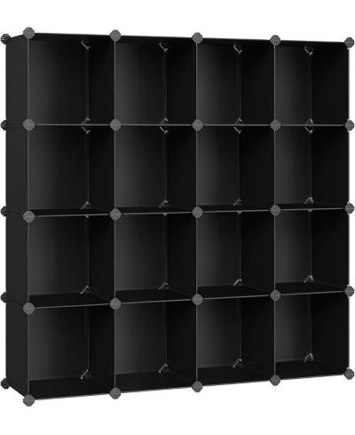 SONGMICS HOME Пластиковая модульная система хранения для шкафа, 16 ячеек