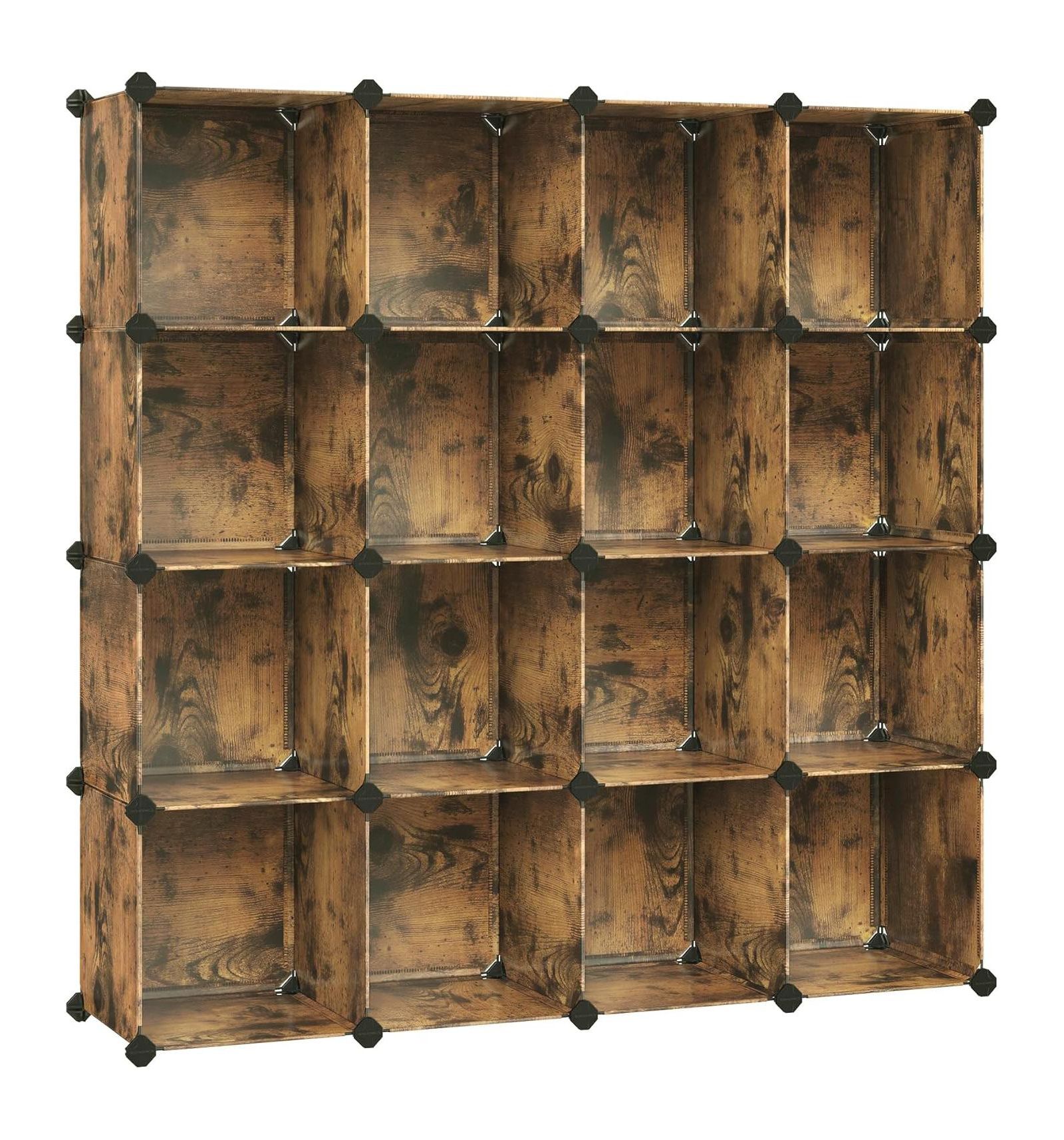 SONGMICS HOME Plastic Closet System 16-Cube Modular Organizer