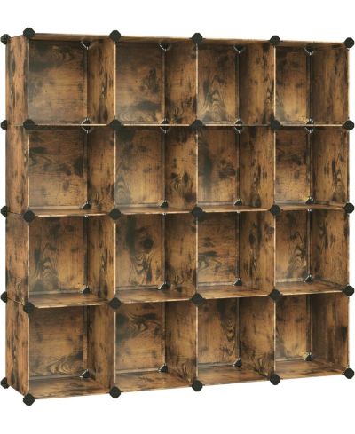 SONGMICS HOME Пластиковая модульная система хранения для шкафа, 16 ячеек