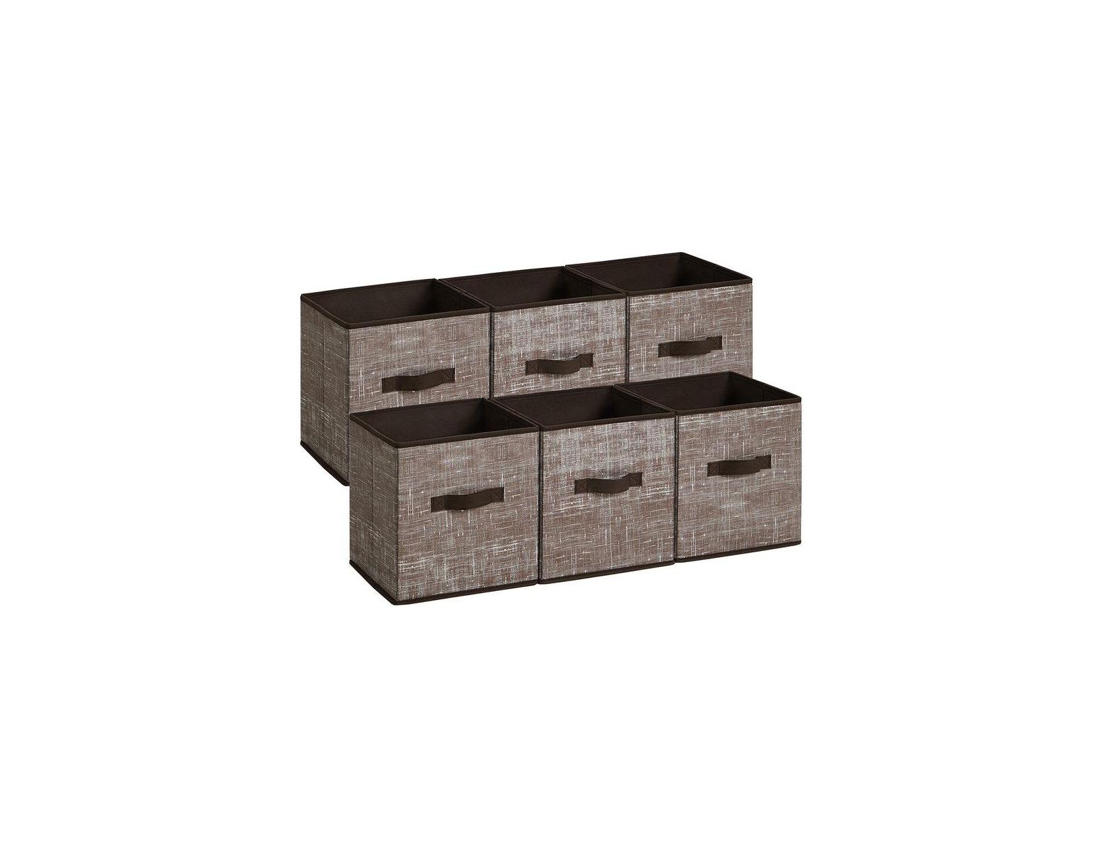 SONGMICS HOME 6-Pack 11" Foldable Storage Bins with Double Handles