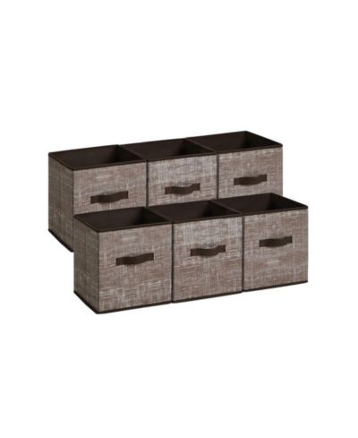 Набор из 6 складных корзин для хранения SONGMICS HOME 11" с двойными ручками