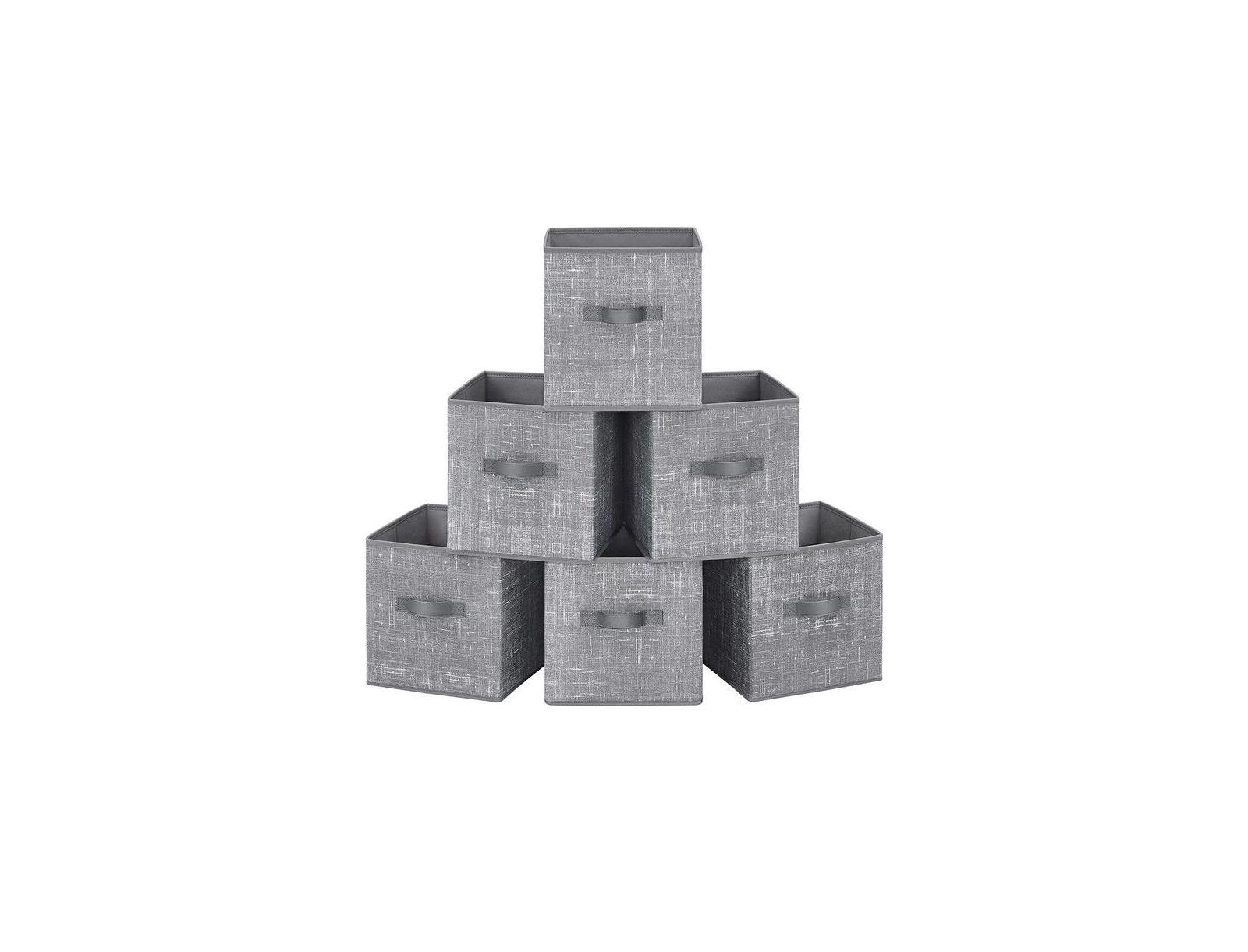 Набор из 6 складных корзин для хранения SONGMICS HOME 11" с двойными ручками