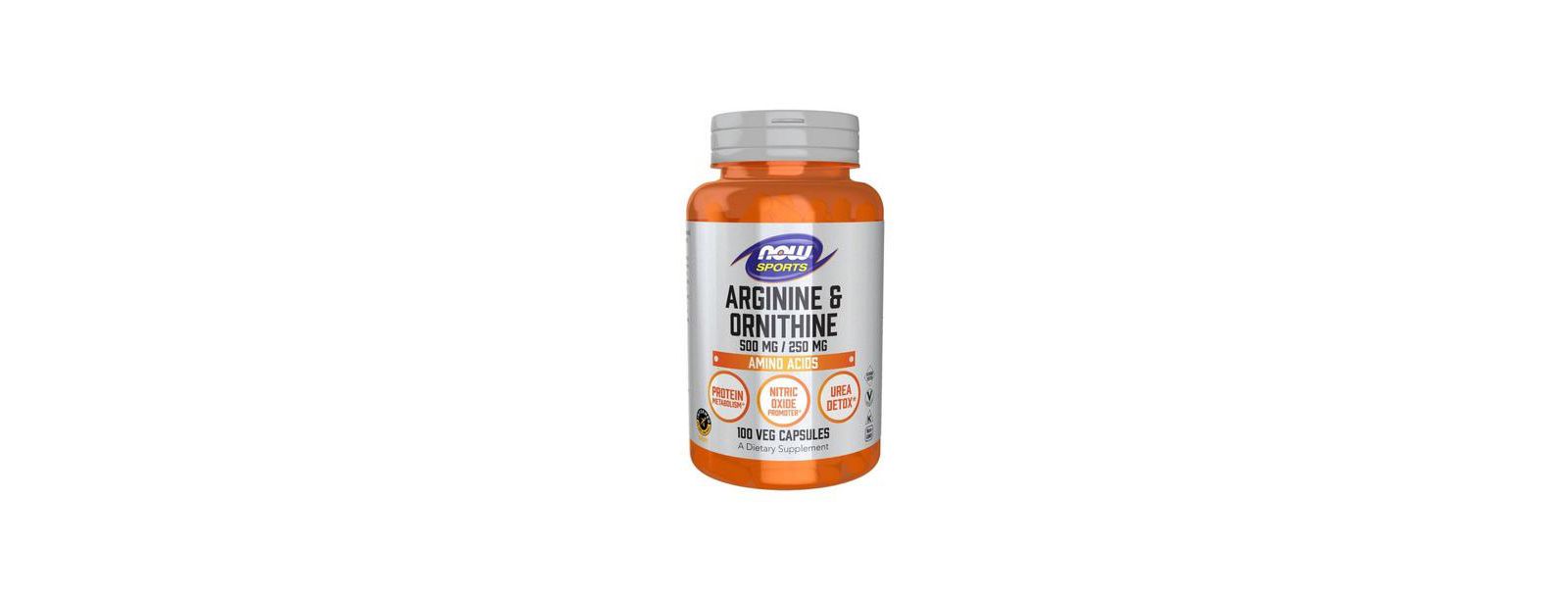 NOW Foods L-Arginine & Ornithine, 100 капсул