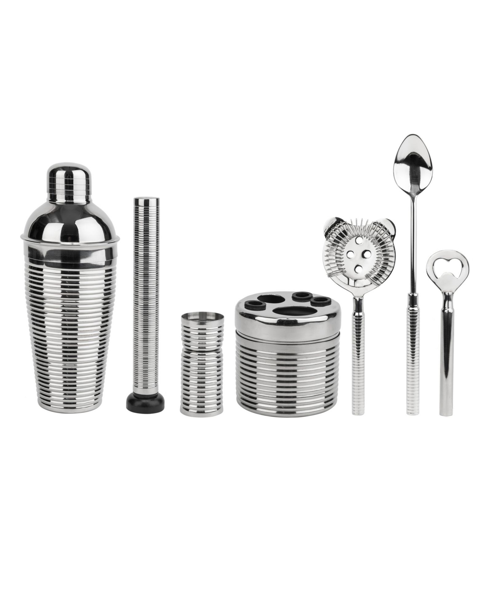 Набор барной посуды French Home Textured Stainless-Steel, 7 шт.