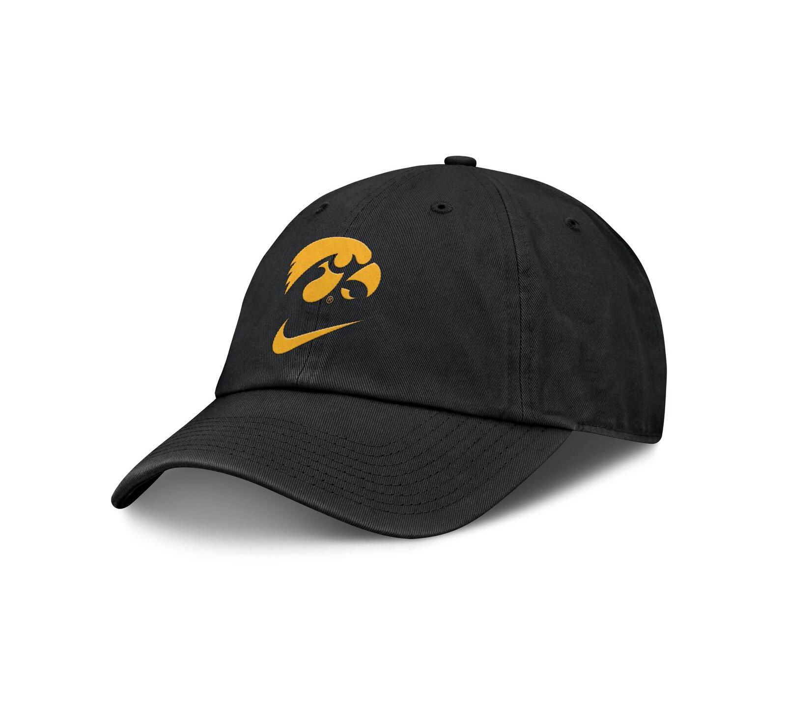 Nike Men's Black Iowa Hawkeyes Primetime Club Adjustable Hat
