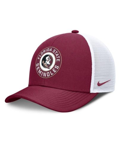 Мужская кепка Nike Garnet/White Florida State Seminoles Rise Primetime Performance Trucker Adjustable