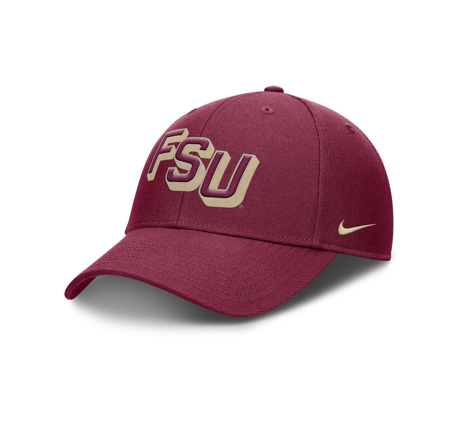 Nike Men's Garnet Florida State Seminoles Slanted Primetime Rise Performance Adjustable Hat