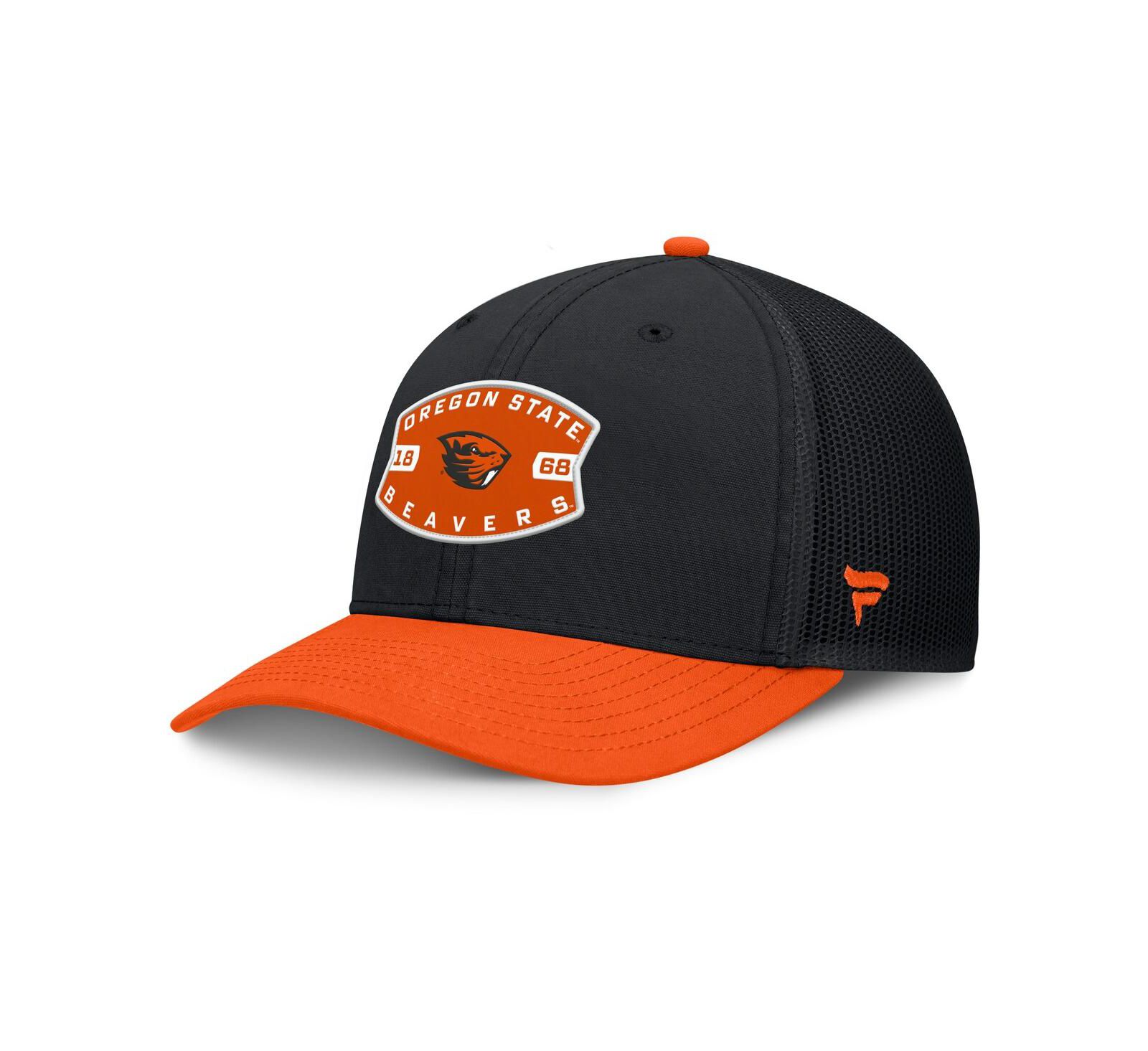 Кепка Fanatics Men's Black/Orange Oregon State Beavers Adapt Adjustable Trucker