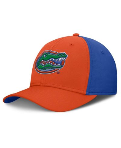 Мужская кепка Jordan Orange/Royal Florida Gators 2025 Sideline Rise Local Performance Flex