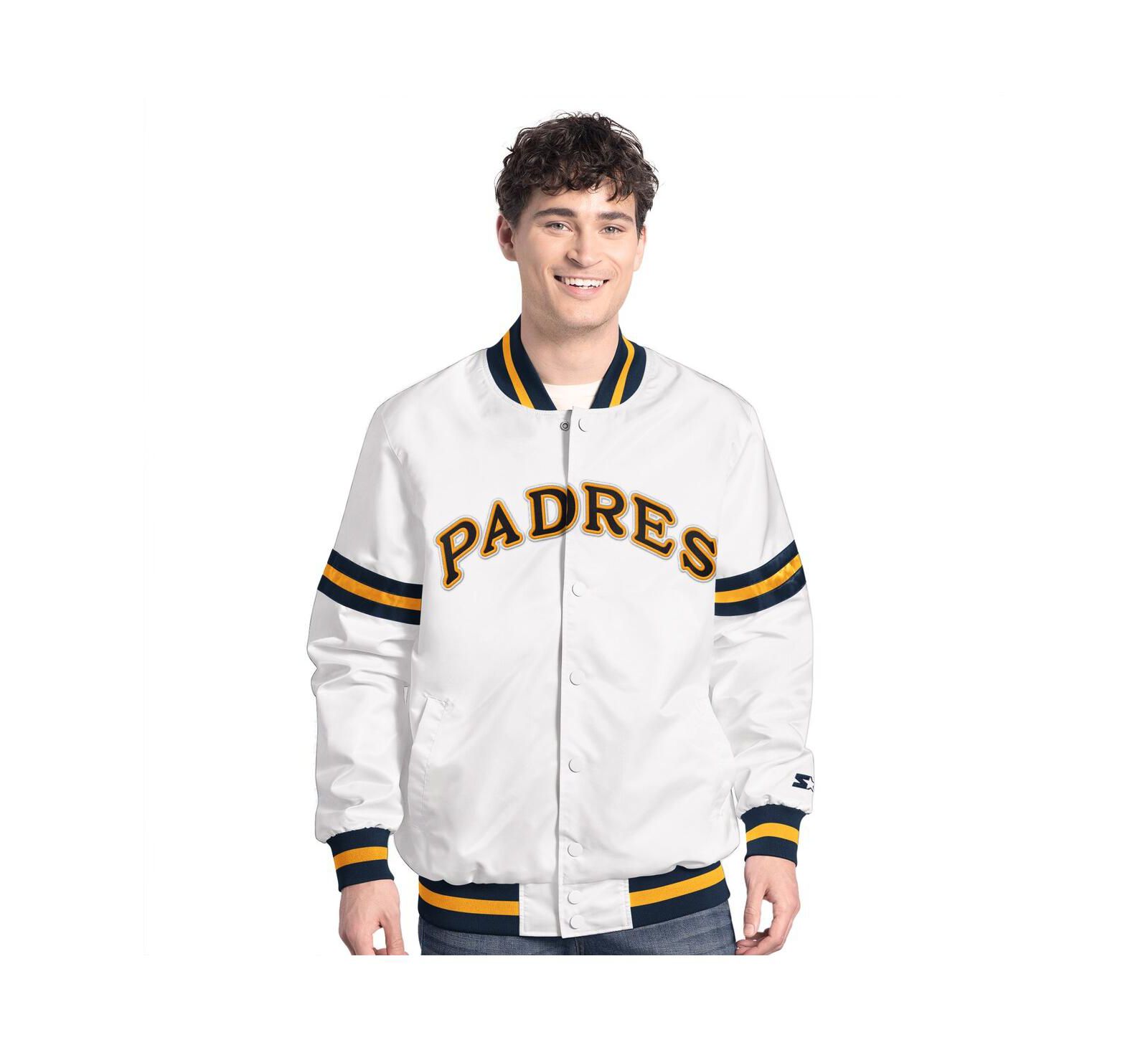 Мужская куртка Starter San Diego Padres Cooperstown Scout Full-Snap Varsity, белая
