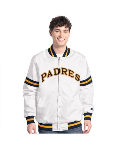 Мужская куртка Starter San Diego Padres Cooperstown Scout Full-Snap Varsity, белая