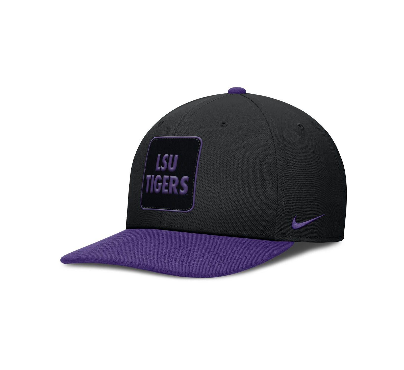 Мужская кепка Nike Black/Purple LSU Tigers 2025 Sideline Campus Pro Local Snapback