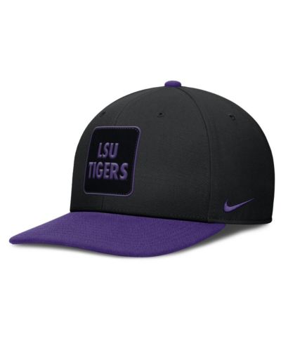 Мужская кепка Nike Black/Purple LSU Tigers 2025 Sideline Campus Pro Local Snapback