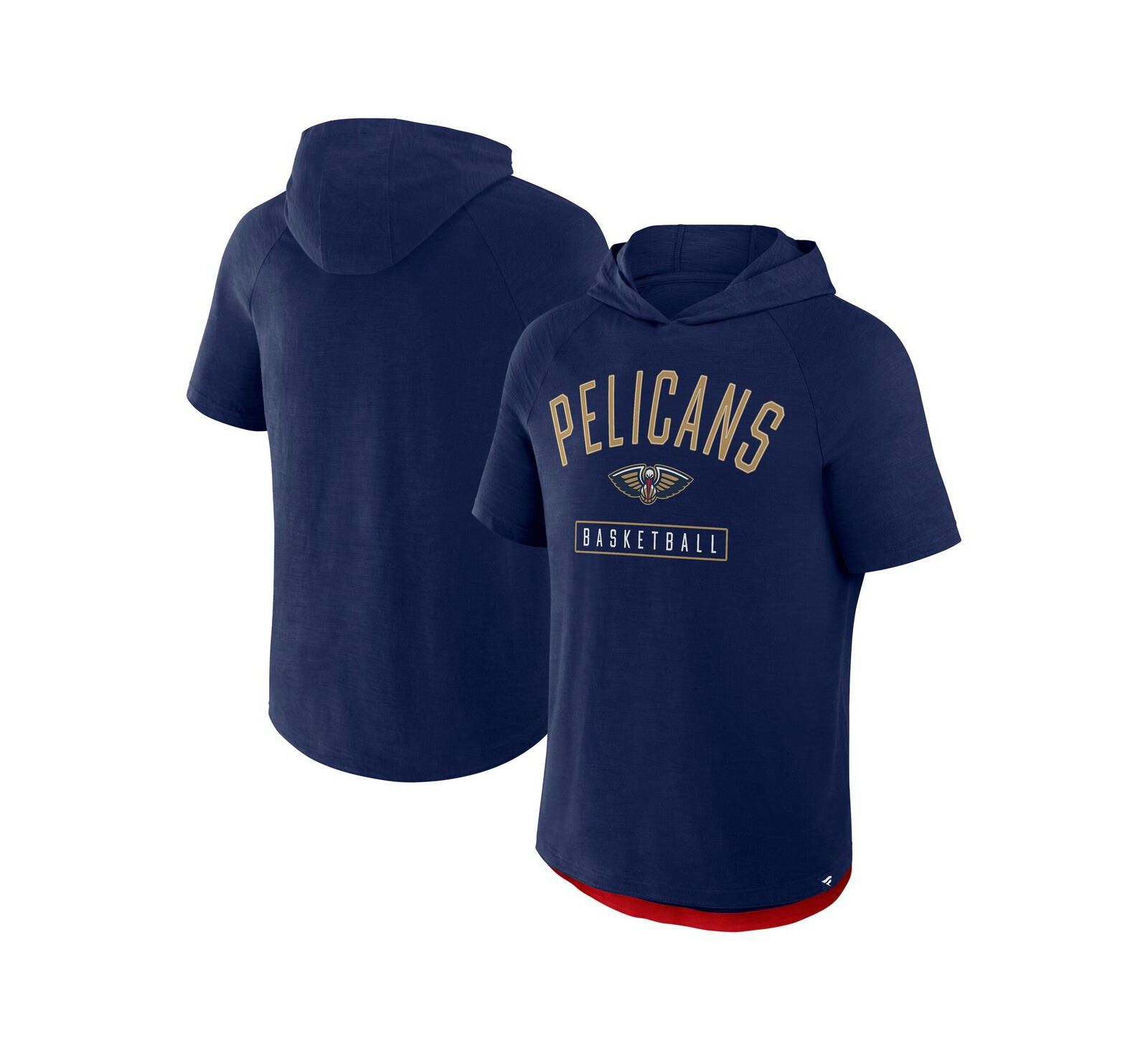 Fanatics Men's Navy New Orleans Pelicans Pass Legend Raglan Hoodie T-Shirt