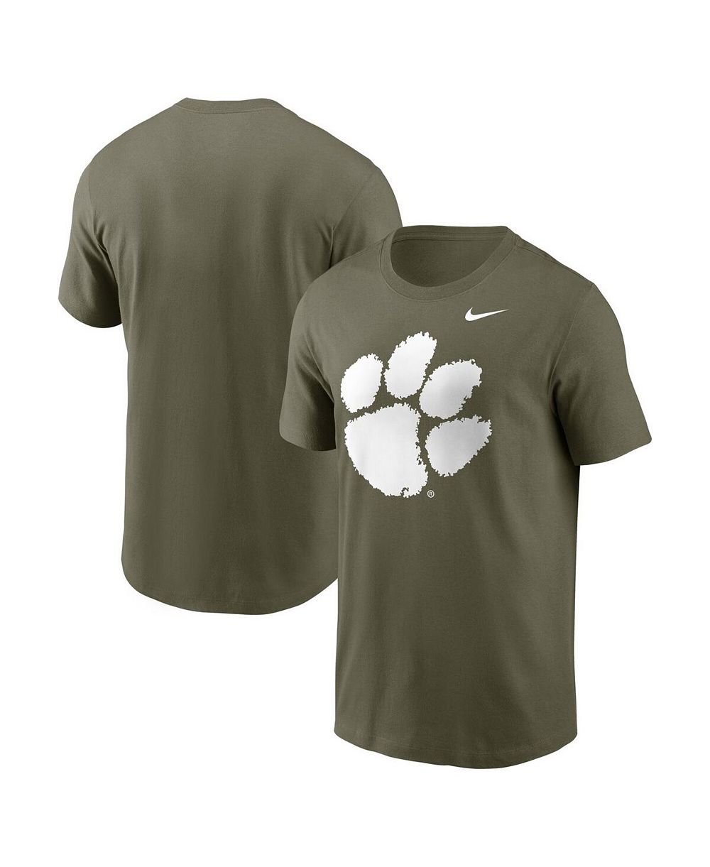 Футболка Nike Men's Olive Clemson Tigers Primetime Logo Performance