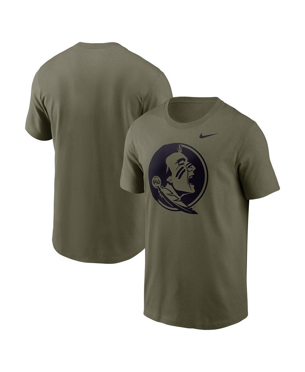 Футболка Nike Men's Olive Florida State Seminoles Primetime Logo Performance